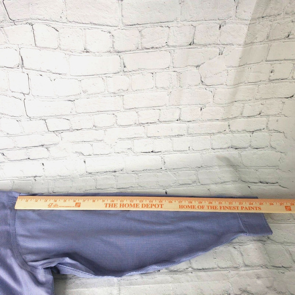 Brooks Brothers Button Up Shirt Mens 17.5 4/5 Long Sleeve Blue Check Cotton - Picture 11 of 13